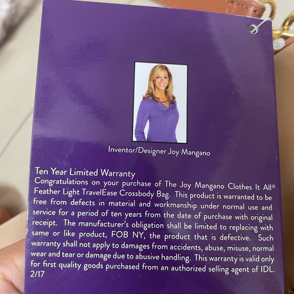 Joy Mangano Tan Crossbody Bag, NWT - Picture 6 of 11